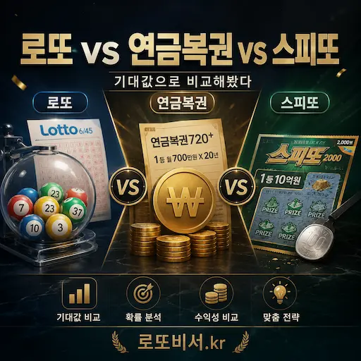 로또 vs 연금복권 vs 스피또 — 기대값으로 비교해봤다 썸네일